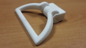 Modell aus dem 3D-Drucker für ein Maschinenbauteil aus Stahl